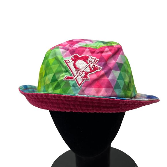 Pittsburgh Penguins New Era Youth Bucket Hat Cap Rainbow Colorful NHL Hockey - Picture 6 of 11